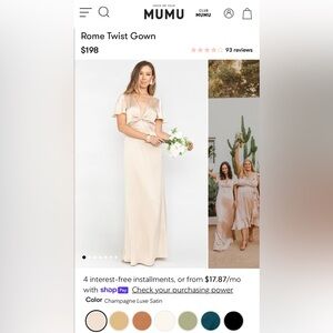 Champagne Satin Gown